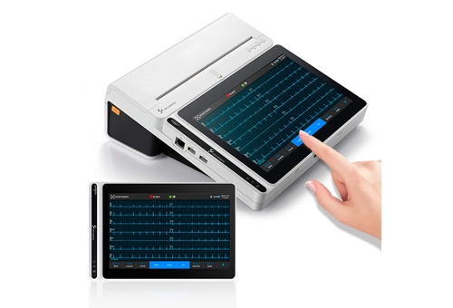 Lepu طبي من الدرجة 18 شاشة ECG ذكية محمولة T180 مع طابعة AI لتشخيص التشخيص شاشة تعمل باللمس